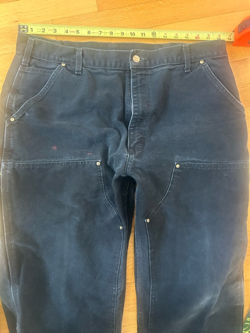 Carhartt black double knee cut off